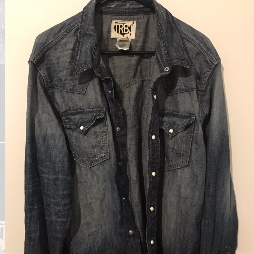 True Religion jean button down shirt